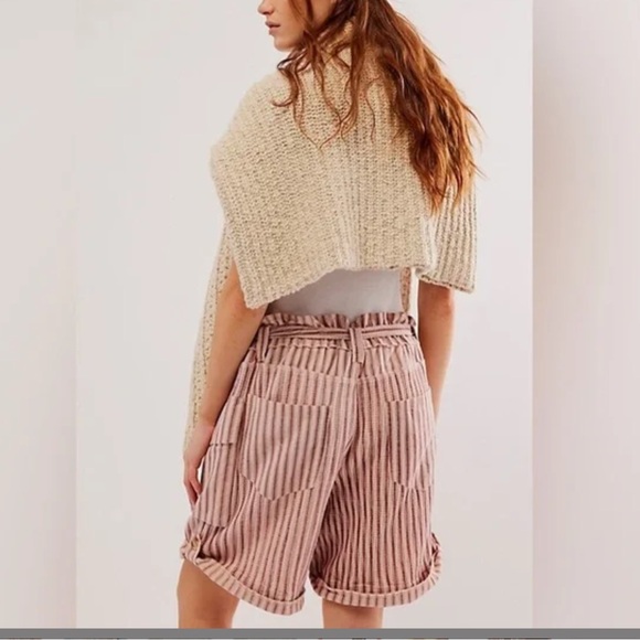 NWT Free People One Harriett Striped Shorts in Mauve Combo - Picture 2 of 11